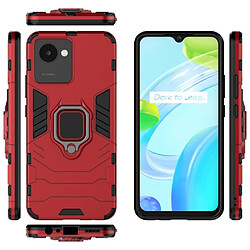 Htdmobiles Coque pour Realme C30 / Narzo 50i Prime - housse etui rigide anti choc + film ecran - ROUGE