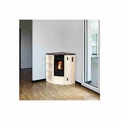 Poêle à granulés 12kw blanc - PGVA-BLANC - INTERSTOVES