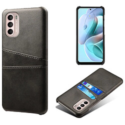 Coque en TPU + PU KSQ avec porte-cartes noir pour votre Motorola Moto G41/G31