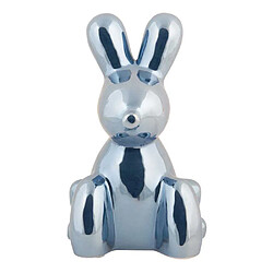 Avis Pt' Statue en céramique Balloon Bunny bleu foncé.