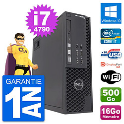 PC Dell T1700 SFF Intel Core i7-4790 RAM 16Go Disque Dur 500Go Windows 10 Wifi - Occasion