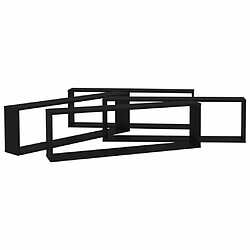 Maison Chic Lot de 4 Étagères cube murales,Etagère de rangement flottantes Noir 100x15x30 cm Aggloméré -MN54657 pas cher