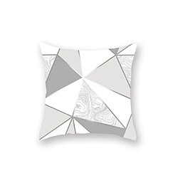 YP Select 3 Pcs Argent Gris Géométrique Pêche-Peau Oreiller Titulaire Bus Bureau Oreiller Housse de Coussin - 2 Argent 45X45 CM