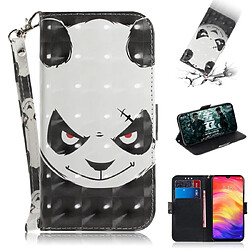 Wewoo Coque Fashion Etui en cuir à rabat avec dessin couleur 3D et fentes pour cartes et porte-cartes Huawei P30 Lite Angry Bear