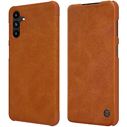 Coque en TPU + PU NILLKIN anti-rayures avec porte-carte marron pour votre Samsung Galaxy A13 5G