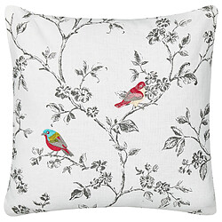 Acheter Beliani Coussin DILLENIA Coton 45 x 45 cm Animal Broderie Blanc