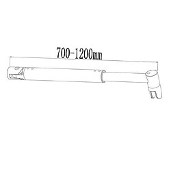 Barre de fixation extensible :70-120cm