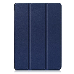 Etui en PU + TPU avec support tripliure et porte-stylet bleu foncé pour votre Apple iPad 10.2 (2019)