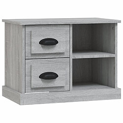 vidaXL Table de chevet sonoma gris 60x35,5x45 cm