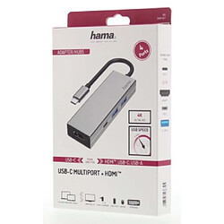 HAMA Hub USB-C, multiport, 4 ports, 2 USB-A, USB-C, HDMI