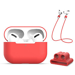 Coque en silicone avec sangle rouge pour votre Apple AirPods Pro