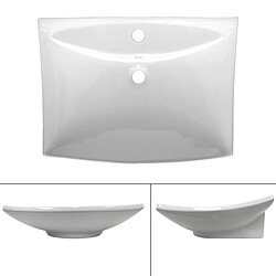 Ecd Germany Lavabo 605 x 460 x 165 mm en céramique blanche