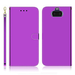 Wewoo Housse Coque Etui à rabat horizontal en surface miroir avec pour Sony Xperia 20 et logements cartesporte-monnaie et lanière Violet