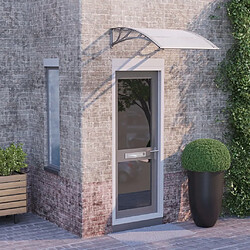 Maison Chic Store banne | Auvent de porte | Marquise Brise-soleil Gris et transparent 100x75 cm Polycarbonate -GKD98850