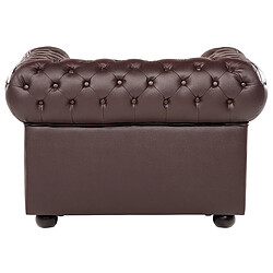 Acheter Beliani Fauteuil CHESTERFIELD Cuir Marron