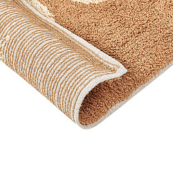 Beliani Tapis de bain 50 x 80 cm marron ESME pas cher