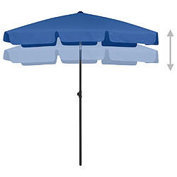 Avis Helloshop26 Parasol de plage 180 x 120 cm bleu azuré 02_0008384