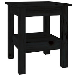 Maison Chic Table basse,Table Console Table d'appoint, Table pour salon Noir 35x35x40 cm Bois massif de pin -MN34786