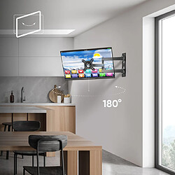 Onkron Support Mural TV Rotation 360 pour 10 - 32 Pouces TVs, Bras TV Mural Articulé jusqu'à 15 kg - Fixation Murale TV VESA 75x75 & VESA 100x100/Support Mural TV Inclinable Pivotant STE311-B Noir pas cher