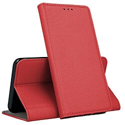 Htdmobiles Housse pour Apple iPhone 15 - etui coque pochette portefeuille + film ecran - ROUGE MAGNET