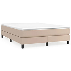 Maison Chic Lit Adulte - Lit simple Lit à sommier tapissier avec matelas moelleux - Meuble de Chambre - Cappuccino 140x200 cm -MN51377