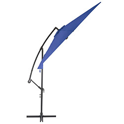 Avis Helloshop26 Parasol déporté avec mât en aluminium 300 cm bleu 02_0008479