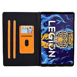 Etui en PU anti-chute avec support et porte-carte pour votre Lenovo Legion Y700 TB-9707F - orange