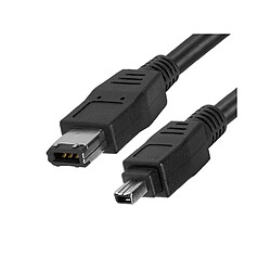 Câble Adaptateur Firewire IEEE1394 6-Pin Mâle vers 4-Pin Mâle 120cm Noir - Occasion