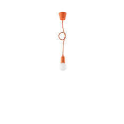 Luminaire Center Suspension DIEGO PVC orange 1 ampoule