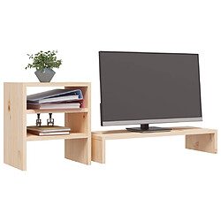 Acheter vidaXL Support pour moniteur 81x20x30 cm Bois de pin solide