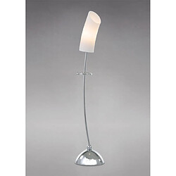 Luminaire Center Lampe de Table Lucia 1 Ampoule chrome poli/verre dépoli