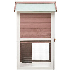 Acheter Helloshop26 Clapier cage d'extérieur 3 portes 94 x 60 x 98 cm bois marron 02_0000590