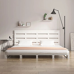 Avis Maison Chic Lit Moderne Chambre - Cadre/structure de lit pour adulte blanc 120x200 cm bois de pin massif -MN95627