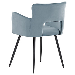 Beliani Chaise de salle à manger SANILAC Set de 2 Velours Bleu clair pas cher