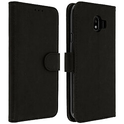 Avizar Housse Samsung Galaxy J4 Etui Clapet Porte carte Fonction support - noir