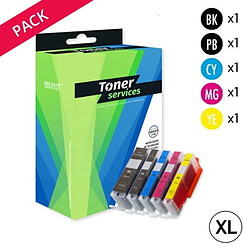 TONER SERVICES Compatible Canon PGI570/CLI571 Pack 5 cartouches Noir/coul (0372C004)