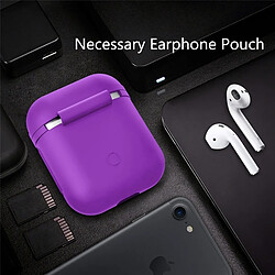 Wewoo Coque Protection Pour Apple AirPods Portable Bluetooth Écouteurs Boîte de en silicone Anti-perte Sac rangement Dropproof (Les ne sont pas inclus) (Violet) pas cher