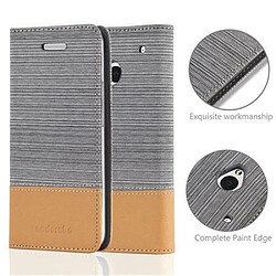 Cadorabo Coque HTC ONE M7 Etui en Gris