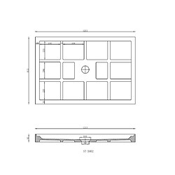 Vente-Unique Receveur à poser en béton - L121,5 x l81,5 x H9,5 cm - RIAZOS pas cher