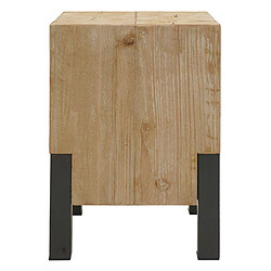 Mendler Tabouret HWC-L76, tabouret en bois, Industrial Métal massif-bois certifié MVG, naturel pas cher