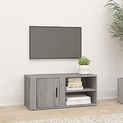 vidaXL Meuble TV Sonoma gris 80x31,5x36 cm Bois d'ingénierie