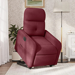 Maison Chic Fauteuil Relax pour salon, Fauteuil inclinable électrique rouge bordeaux tissu -GKD94080