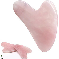 Avis Chrono Gua Sha grattant outil de massage cristal Quartz Rose Guasha Conseil thérapie de massage pierres anti-âge anti-rides,Rose