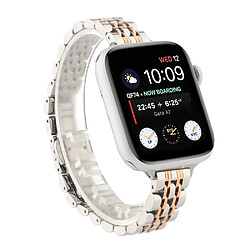 Bracelet en métal argent/rose or pour votre Apple Watch Series 6/SE/5/4 40mm/Series 3/2/1 38mm