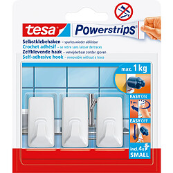 tesa Powerstrips Crochet SMALL rectangle, blanc ()