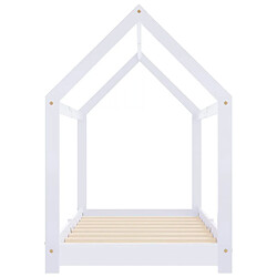 Acheter vidaXL Cadre de lit d'enfant Blanc Bois de pin massif 70x140 cm