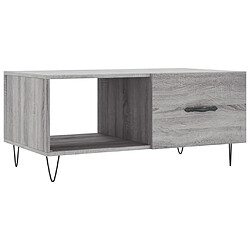 vidaXL Table basse sonoma gris 90x50x40 cm bois d'ingénierie