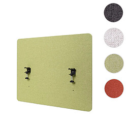 Mendler Cloison acoustique de bureau HWC-G75, protection visuelle de bureau Tableau d'affichage, double paroi tissu/textile ~ 60x75cm vert