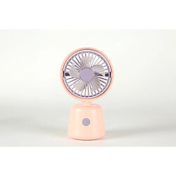 (Rose) Style Rechargeable Mini Ventilateur Portable Fonctionnement Silencieux Chargement alimenté par Usb