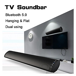 Universal Barre de son haut-parleur mural Haut-haut-parleur Accueil Théâtre Ordinateur TV Sans fil Bluetooth Sound Colonne Subwoofer Boom Boom Boom | Haut-parleurs portatifs (Noir)